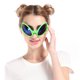 thumbnail image 3 of 2 gafas divertidas con forma de ET, gafas de baile, gafas de sol de maquillaje, accesorio de disfraz de alienígena para espectáculo de disfraces, 3 of 5