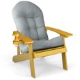 thumbnail image 1 of Costway Chaise Adirondack Hanches Chaise Adirondack avec Porte-Gobelet et Coussin Jaune, 1 of 8