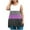 Purple, variant on Longline Women Tank Top Plus Size Tank Top Color Block Striped Printed Vest Top Crew Neck Tunic Sleeveless Tops Oversized T Shirts Loose Plain Camisoles Womens Vests Size L-5XL