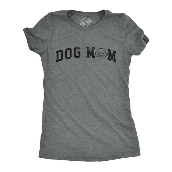 Womens Dog Mom Poodle T Shirt Funny Cute Puppy Pet Lovers Tee for Ladies Womens Graphic Tees