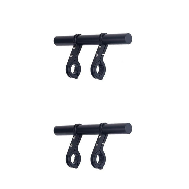 Extensor de manillar de bicicleta Greeniant Soporte de extensión Aleación de aluminio Negro 2piezas
