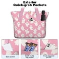 thumbnail image 2 of Tote Bag for Women - Sweet Ghost Halloween Pattern Shoulder Bag - Large Utility Work Duffle Bag with Zipper Handbag for Travel, Work, Sprots, 2 of 5