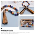 thumbnail image 5 of GOOHOCHY 1Pcs Multi Colored Wooden Beaded Garland for Home Decor with Tassel Shape Party Supply, 5 of 8
