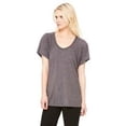 thumbnail image 3 of The Bella + Canvas Ladies Flowy Raglan T-Shirt - DRK GREY HEATHER - S, 3 of 3