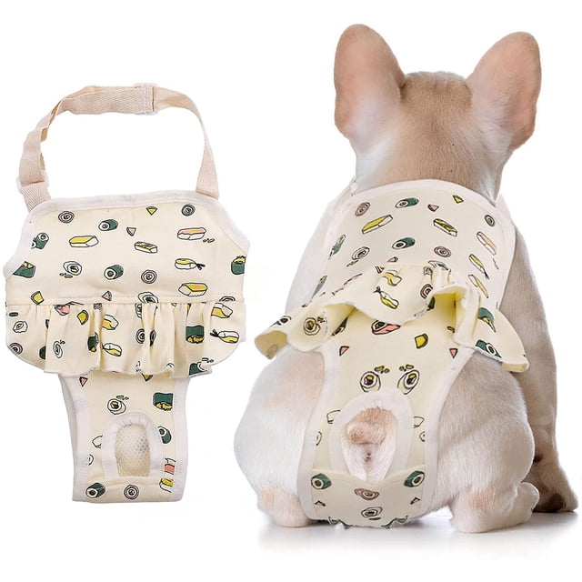Bragas de higiene para perros Correa Sling Bragas ajustables para mascotas Pañal Hombre Mujer Perro Pantalones fisiológicos Mono de algodón Bragas Teddy Bulldog L