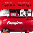 thumbnail image 3 of Compresor De Aire Lubricado Horizontal 50l 2hp 110v 115psi Rojo 60hz Monofásica, 3 of 8