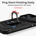 thumbnail image 6 of Fashion Case with Holder Stander Kickstand Drop Resistant Shockproof Case For iPhone 16 Pro Max (6.9inch), 6 of 8