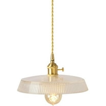 Rustic Clear Glass Pendant Lighting with Switch, Transparent Glass Pendant Light for Kitchen Island, Farmhouse Pendant Light Fixture, Retro Pendant Light for Dining Room Over Table Above Sink