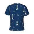thumbnail image 6 of Qekee Lighthouses and Anchors Classic Fit T-Shirt Men's Shirt Men's Tight Short Sleeves for Exercise, Running, Mountaineering - Lighthouses and Anchors, 6 of 9
