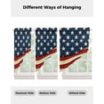 thumbnail image 4 of Vintage American Flag Swag Valances for Windows, Red Beige Waves Rod Pocket Sheer Valances for Large Windows, Swag Toppers Light Filtering for Kitchen Living Room 2 Panels 36''x45'', 4 of 6