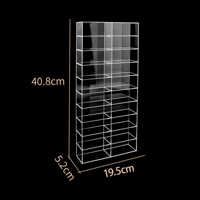 pitrice Transparent Support de Voiture Miniature 1/64 Présentoir de Modèle Vitrine Présentoir Présentoir Support Rack Vitrine Vitrine Vitrine pour Jouets 20 Compartiments