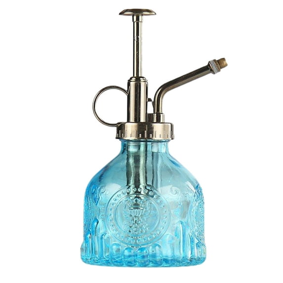 200ml Glass Plant Mister Spray Bottle, 6.5 Tall Vintage Plant Spritzer Watering Can, Succulent Watering Bottle with Top Pump, Small Plant Sprayer Mister for Indoor Outdoor House Plant