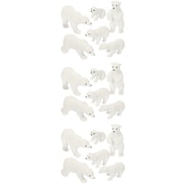 Raindrops  Set of 3 Polar Bear Micro Landscape Figurines Sea Animal Toys Fairy Miniature Christmas Tree White