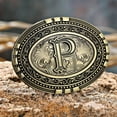 thumbnail image 4 of Mens Western Belt Buckle - Initial Cowboy Letter Oval Belt Buckles for Women, 4 of 10
