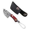 thumbnail image 1 of Fairnull 1 Set Mini Cutter Strong Rust Resistance Lucky Character Chrome Steel High Hardness Pocket Cutter with Sheath Chef Keychain Pendant Home Supplies, 1 of 9
