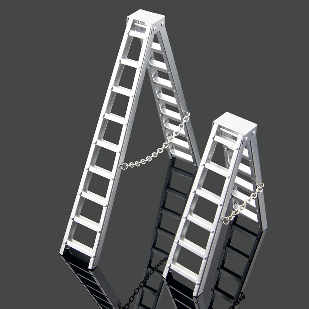 SHOWERORO Plastic Simulation Herringbone Ladder Silver for 1 10 Rc Car Durable ABS Material Rc Climber Accessory