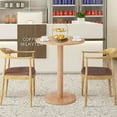 thumbnail image 3 of PHOYAL 23.62" MDF Round Dining Table for Kitchen Small Space Apartment, Tulip Style Pedestal Dining Tables, Natural, 3 of 7