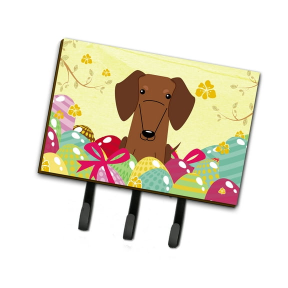 Carolines Treasures BB6130TH68 Easter Eggs Dachshund Red Brown Leash or Key Holder Triple multicolor