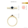thumbnail image 4 of Angara Natural 0.33 Ct. Blue Sapphire with Diamond Classic Ring in 14K Yellow Gold for Women (Ring Size: 3.5), 4 of 9