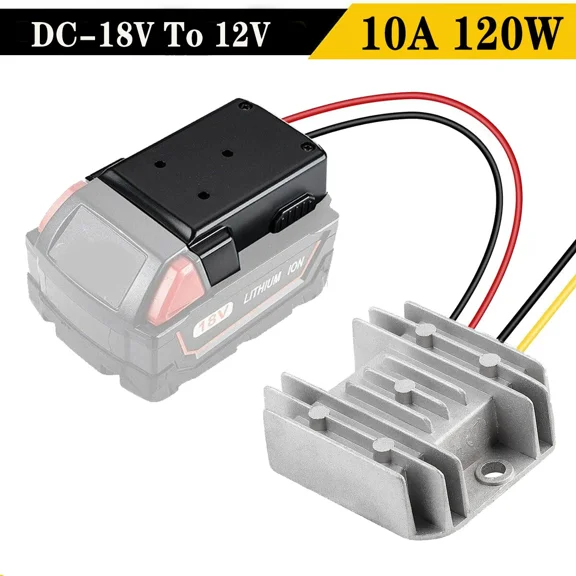 For Milwaukee 18V to 12V 10A 120W Step Down Voltage Converter Battery Regulator
