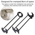 thumbnail image 4 of Aodebiao Multifunctional Sink Wrench Faucet Hose Socket Pipe Wrench Repair Artifacts 360° Rotation Alloy Steel Installation Removal Bathroom Sink Tool, 4 of 8