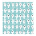 thumbnail image 3 of Ambesonne Animal Shower Curtain, White Seals Ocean, 69"Wx75"L, Turquoise Pale Blue, 3 of 5
