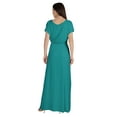 thumbnail image 5 of Inkmeso Wrap Style Jersey Maxi Dress Gathered Waist Summer Casual Classic Long Dress, 5 of 8