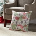 thumbnail image 7 of Greendale Home Fashions 18" Green and Red Workshop Christmas Square Throw Pillow, 7 of 7