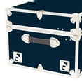 thumbnail image 3 of Rhino Trunk & Case XXL Leather Embossed Vinyl Trunk with Removable Wheels, College, Home & Office Storage 36"x18"x18" (Navy Blue), 3 of 5