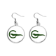 thumbnail image 1 of Silueta pez ataque cuerpo a Pendientes pendientes de plata colgantes joyas señora Unbranded M, 1 of 3