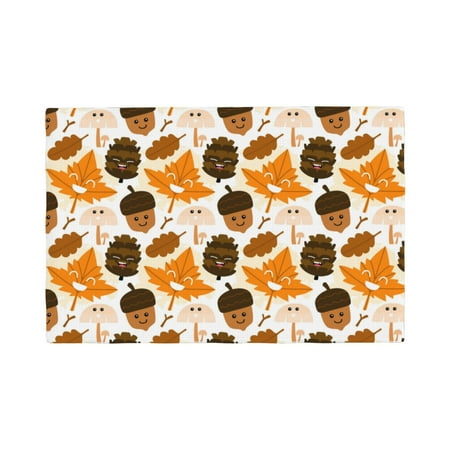 

Placemats Set of 6 Autumn Woodland Characters Place mats for Dining Table Indoor/Outdoor Cute Heat Resistant Washable Table Mats(18 x 12 )