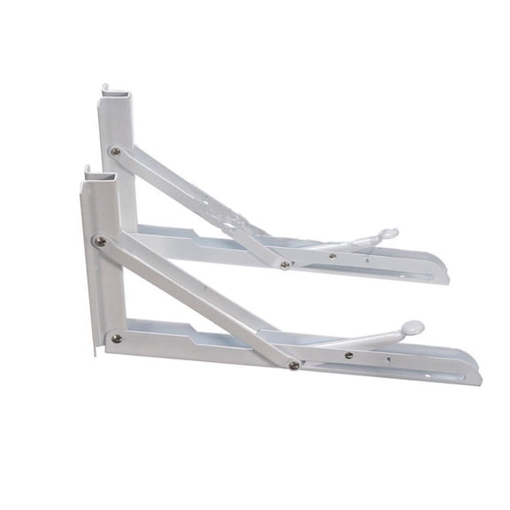 HEALEEP 2Pcs Foldable Support Bracket Heavy Duty Wall Mounting Shelf Bracket 11.8 * 5.9 Inch Metal For Limited Space