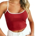 thumbnail image 4 of Sngxgn Camisoles for Women Basic Camis Undershirt Spaghetti Strap Tank Top( RED,XL), 4 of 4