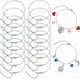 thumbnail image 1 of 1 caja de 18 pulseras de cadena con dijes a granel, cadena de eslabones de acero inoxidable con cierre de pinza de langosta y accesorios de cadena de extensión., 1 of 6
