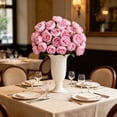 thumbnail image 4 of Artificial Peony Bouquet 27 Heads Faux Silk Flowers in Raffia Wrap Realistic Fake Peonies for Home Decor Vase Flowers for Living Room Table Centerpiece Wedding Farmhouse 1PCS, 4 of 6