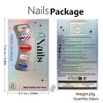 thumbnail image 4 of Independence Day Press-On Nails, Red and White Stripes with Star Sequins and Rhinestone Design, 24-Piece False Nail Set, 4 of 11