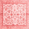 thumbnail image 1 of Ahgly Company Machine Washable Indoor Square Oriental Red Traditional Area Rugs, 5' Square, 1 of 4