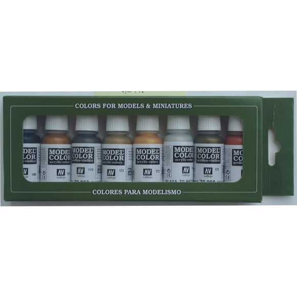 Set de Pinturas Vallejo Model Color Effects Metálicas 8x18ml