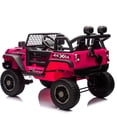 thumbnail image 5 of 24V 4WD Ride on Toys with Remote Control, 2 Seater Kids Electric Car 7AH Battery Powered Truck Vehicle Powered 4-Wheeler Toy w/ Spring Suspension, Bluetooth Music, Gift for Boys Girls Pink, 5 of 12