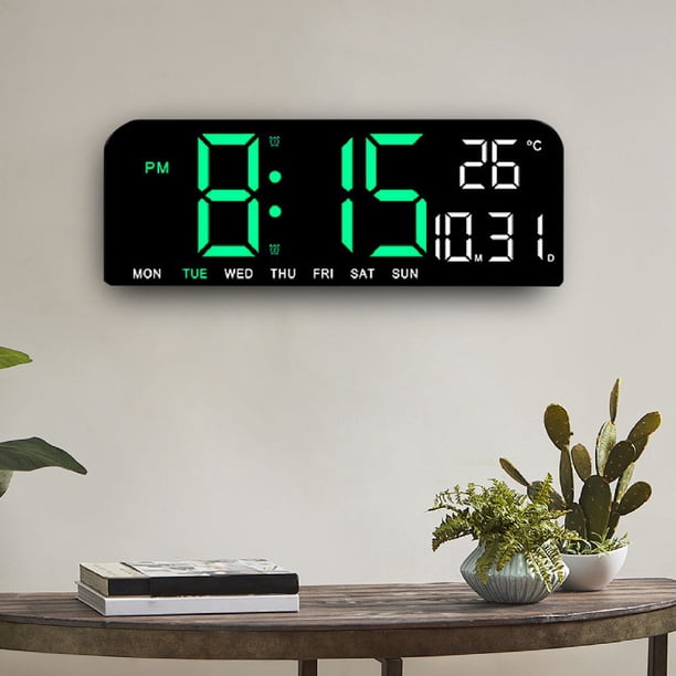 Reloj De Pared Digital Grande, Alarma, Pantalla LED, Temperatura De Escritorio