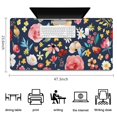 thumbnail image 5 of Long Mouse Pads for Desk,Pioneer Flower Floral Print Pattern Desk Mats on Top Of Desks, Desk Mouse Pad Extra Large with 3mm Non-Slip Base and Stitched Edge for Gaming,Office,Work,Home 47.3"x23.6", 5 of 6
