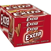 EXTRA Gum Cinnamon Sugarfree Chewing Gum, 15 Pieces (Pack of 10)