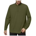 thumbnail image 1 of PEASKJP Men New Sweatshirt Stand Casual Button Solid Color Men Sweatshirt Top(AG,S), 1 of 5
