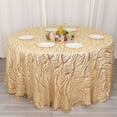 thumbnail image 6 of Efavormart 120" Champagne Wave Embroidered Seamless Sequin Round Tablecloth, 6 of 6