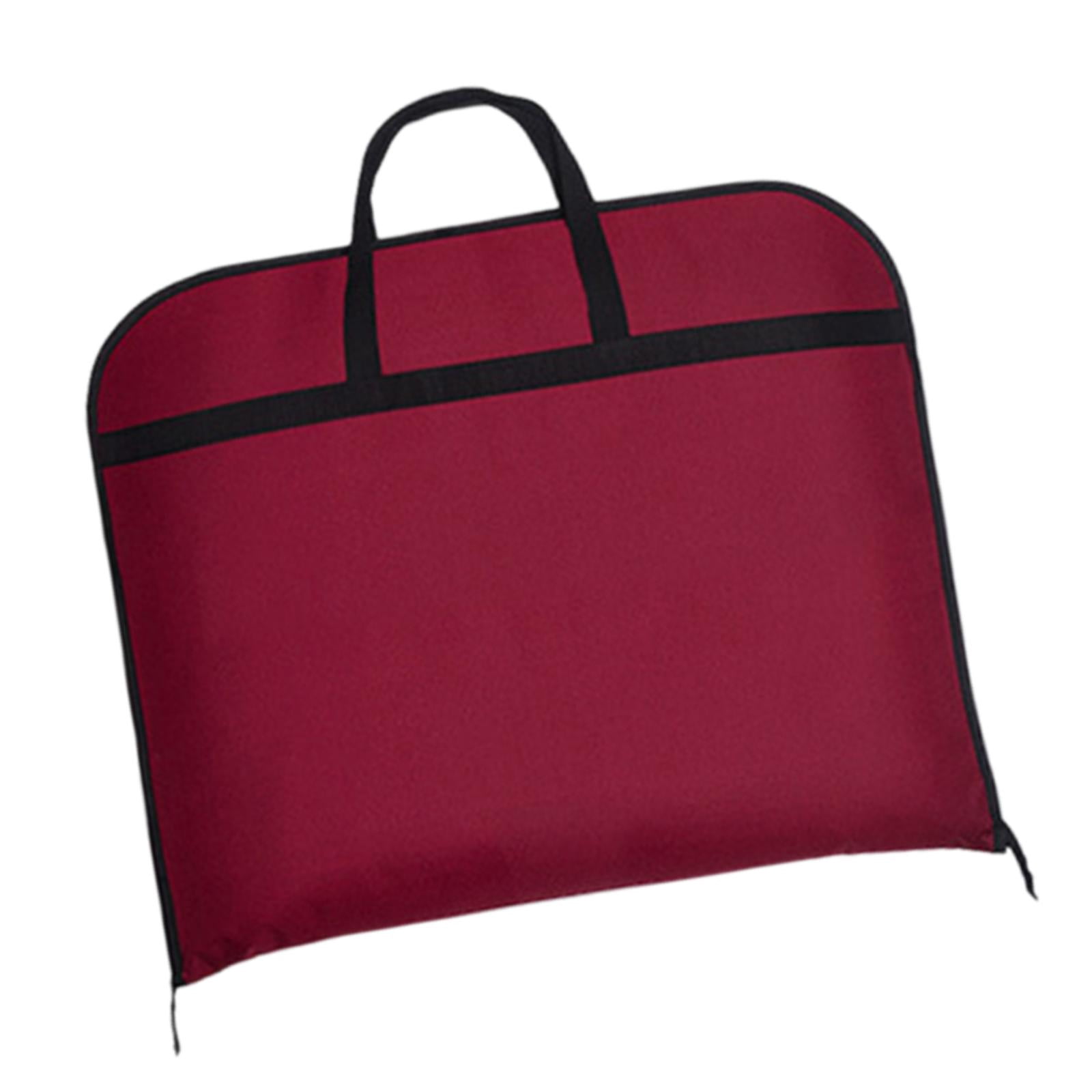Baoblaze Hanging Garment Bag Dress Bag Men Women Suit Cover for Dresses Jackets suits Red