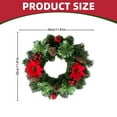 thumbnail image 3 of Christmas Wreath Decorations - 24" Christmas Wreaths for Front Door with Lights, Pre-lit Artificial Winter Wreath with Red Berries Pine Needles for Indoor Outdoor Window Wall Decorations, 3 of 9