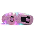 thumbnail image 5 of Chaussures à Roulettes Lumineuses à Double Roue Usb Rechargeables pour Patinage Noir/rose, 5 of 5