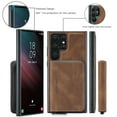 thumbnail image 7 of for Samsung Galaxy S24 Ultra Wallet Case, Minimalist Luxury PU Leather Magnetic Detachable Credit Card Holder, 2 in 1 Zipper ID Cash Slot, Magnetic Closure Kickstand Folio Flip Slim Cover,Brown, 7 of 7