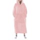 thumbnail image 2 of Sudadera con Capucha y Manta para Hombre y Mujer, de Gran Tamaño, de Larga y Cálida Rosa un Tamaño, 2 of 10