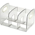 thumbnail image 1 of Organizador de archivos de acrílico transparente para oficina, divisores de almacenamiento de papel para libros de 3 secciones con asa lateral, soporte vertical para archivos tipo sobre, 1 of 4